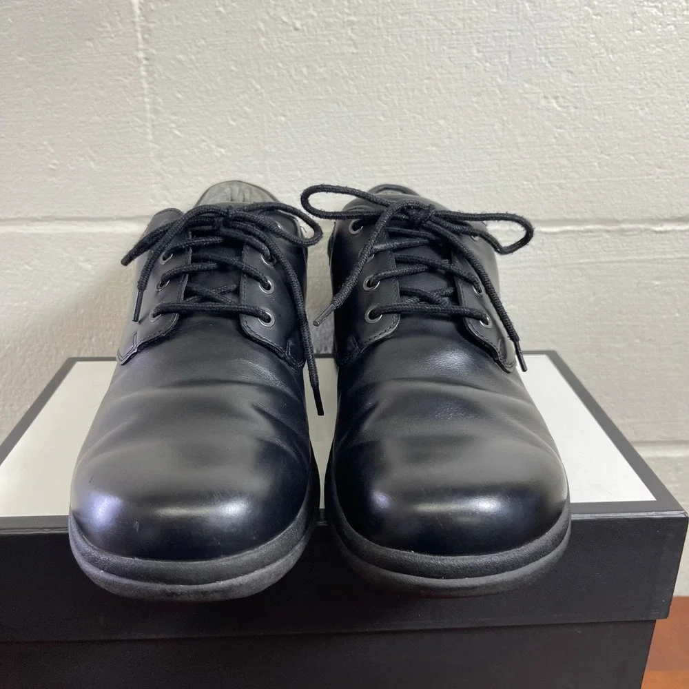 Dansko Walker Smooth Black Leather Oxford Casual Shoes Lace up Men's 47 EU/14 US